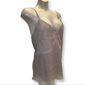 Lavish Size Medium Metallic Babydoll Style Top. New With Tags.